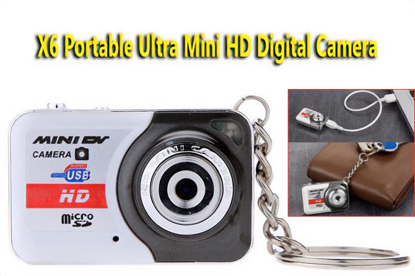 Walmeck X6 Portable Ultra Mini High Denifition Digital Camera Mini DV  Support 32GB TF Card with Mic 